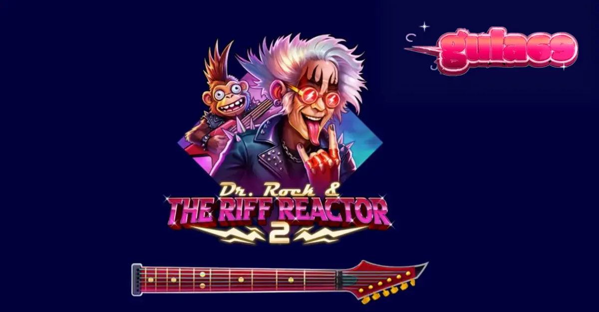 Dr. Rock & the Riff Reactor 2 slot game interface with neon rock concert theme
